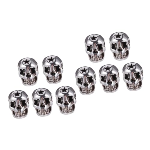 Gadpiparty 10 Stk. Teiliges Totenkopf-legierungsperlen für DIY Schmuckherstellung Stabile Electroplattierte Anhänger für Armbänder Halsketten Halloween Dekoration für Bastelprojekte Gadpiparty 10 Stk. Teiliges Totenkopf-legierungsperlen für DIY Schmuckherstellung Stabile Electroplattierte Anhänger für Armbänder Halsketten Halloween Dekoration für Bastelprojekte von Gadpiparty