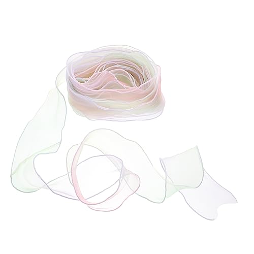 Gadpiparty 10 Stück Blumenverpackungsband seidenband ribbon bastelzeug ziehschleifenband geschenkeband Funkelnes weißes Band für Organza Stoff hochzeitsgeschenk DIY Bastelband Wickelband von Gadpiparty