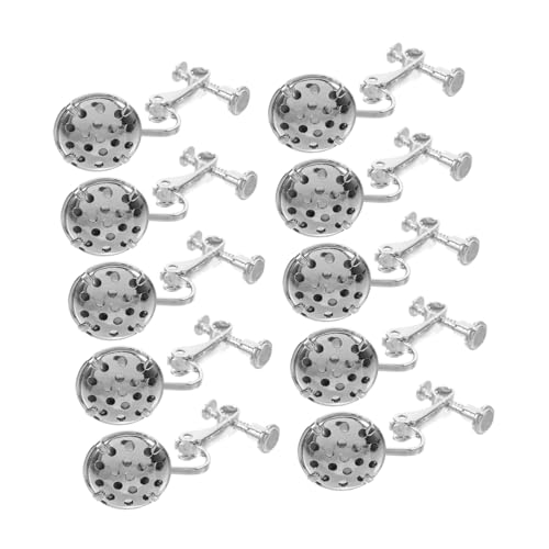 Gadpiparty 10 Stück Bolzenohrringe Diy-werkzeuge Für Ohrringe Ohrenschmuck Baumelnde Haken Selber Machen Diy Haken Für Ohrring Ohrringteile Ohrringe Machen Haken Ohrhaken Silver Metall von Gadpiparty
