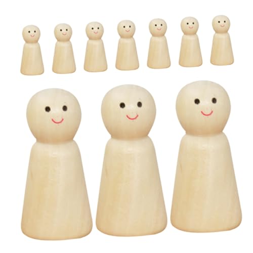Gadpiparty 10 Stück Bunte Kleine Holzmännchen Dekorative Holzklammerpuppen Holzdekoration Tier DIY Tisch Schlüsselanhänger Rohlinge DIY Bastelarbeiten Holzklammern Kleine Figuren Zum von Gadpiparty