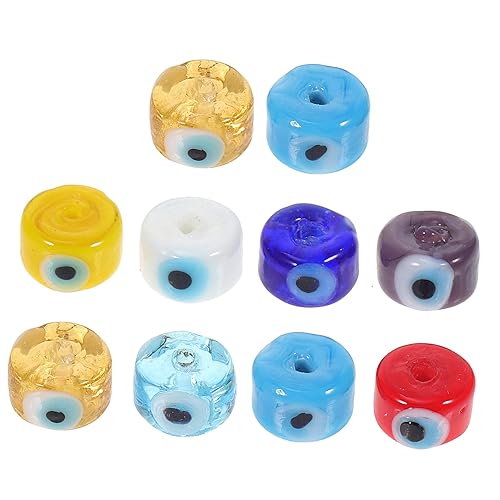 Gadpiparty 10 Stück DIY Augen Perlen Runde Schmuckperlen für Armbänder und Bunte Glasperlen für Kreative Schmuckherstellung Gadpiparty 10 Stück DIY Augen Perlen Runde Schmuckperlen für Armbänder und Bunte Glasperlen für Kreative Schmuckherstellung von Gadpiparty