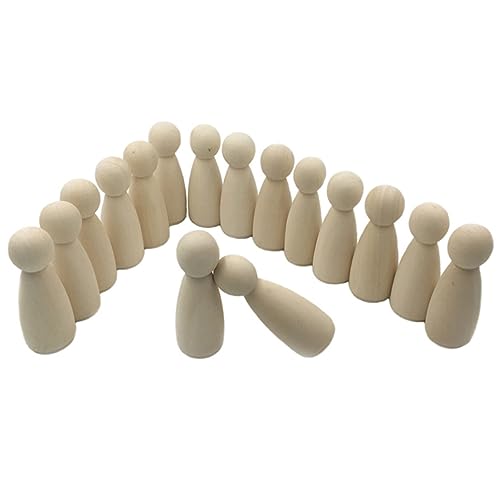 Gadpiparty 10 Stück DIY Holzfiguren Leere Holz Peg Dolls für Bastelprojekte und Hochzeitsdekoration zum Bemalen und Gestalten von Persönlichen Erinnerungsstücken von Gadpiparty