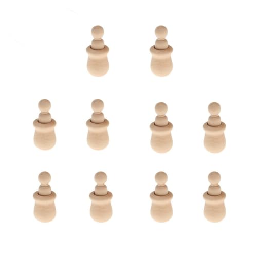 Gadpiparty 10 Stück DIY Holzfiguren Teiliges Unvollendete Holzpuppen für Bastelprojekte für Dekoration Hochwertigem Holz Gefertigt Familie von Gadpiparty