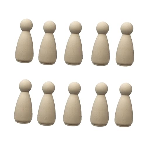 Gadpiparty 10 Stück DIY Holzfiguren zum Bemalen Leere Holzpuppen für Bastelprojekte Dekoration für Kinderhandarbeiten von Gadpiparty