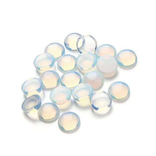 Gadpiparty 10 Stück DIY Opal Steine Flacher Boden Schmucksteine für Damen Mädchen Schmuckzubehör für Anhänger Bastelsteine Langlebige Handgefertigte Opalstein Dekoration von Gadpiparty