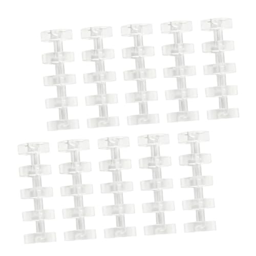 Gadpiparty 10 Stück Fünf Loch Segmentierte Binder für Loseblatt Sammlungen Kreative Scrapbook Clips Transparent für Büro Schule und Zuhause von Gadpiparty