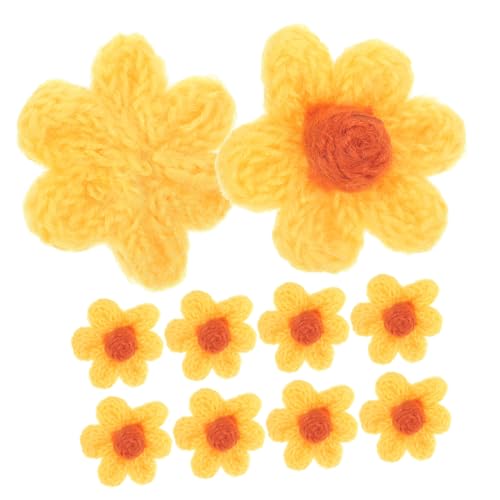 Gadpiparty 10 Stück Häkelblumen Patches für Kleidung DIY Blumenapplikationen zum Aufnähen zur Dekoration von Kleidung Taschen und Accessoires Einfach zu Verwenden und Vielseitig Einsetzbar von Gadpiparty