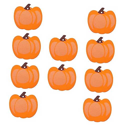 Gadpiparty 10 Stück Halloween Holzscheiben Anhänger Diy Kürbis Deko für Partys Bastelarbeiten und Wohnraumgestaltung von Gadpiparty