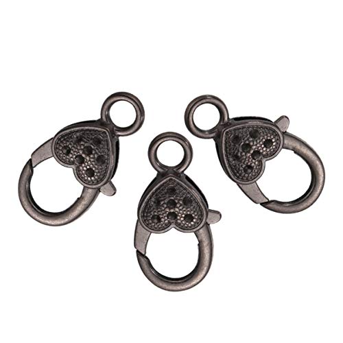 Gadpiparty 10 Stück Herz Karabinerverschluss Schlüsselkettenringe Quetschperlen Kettenverkürzer Haken Sprungringe Für Schmuckherstellung Kettenverschluss Schmuck Magnete Black Legierung Gadpiparty 10 Stück Herz Karabinerverschluss Schlüsselkettenringe Quetschperlen Kettenverkürzer Haken Sprungringe Für Schmuckherstellung Kettenverschluss Schmuck Magnete Black Legierung von Gadpiparty