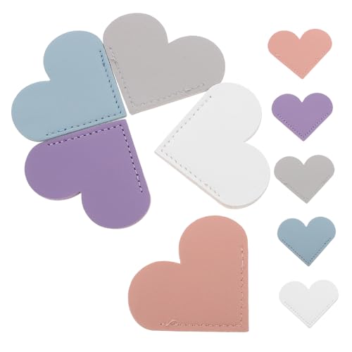 Gadpiparty 10 Stück Herz Lesezeichen Klein Schutzhülle Für Buchecken Geformt Süße Lesezeichen Schutzabdeckungen Für Seitenecken Ecke Der Herzseite Valentines Herz-lesezeichen Buchzubehör Pu von Gadpiparty