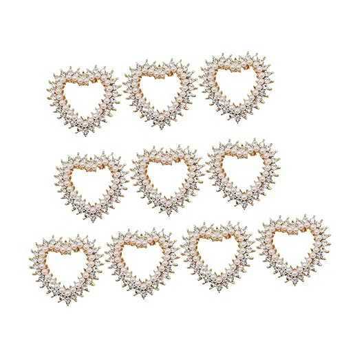 Gadpiparty 10 Stück Herzförmige Diy Perlen Dekorationen für Handyhüllen Teiliges mit Strass und Perlenzubehör für Schmuckherstellung Bastelprojekte und Festliche Anlässe von Gadpiparty