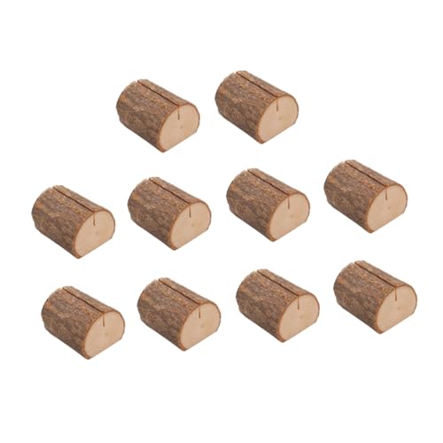 Gadpiparty 10 Stück Holz Kartenhalter Retro Bark Id Halter für Hochzeiten und Veranstaltungen Vielseitig Einsetzbar Tischkartenhalter und Fotoanzeige Große aus Natürlichem Holz von Gadpiparty