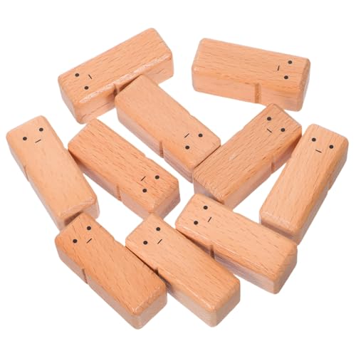 Gadpiparty 10 Stück Holzpuppen Beech Holzfiguren Unlackiert Natürliche DIY Holzspielzeug Figuren für Montessori Basteln Dekorationen von Gadpiparty