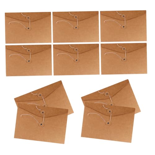Gadpiparty 10 Stück Kraftpapier Dokumententaschen mit Einfacher Verschlussmechanik Robuste und Praktische Aufbewahrung für Wichtige Unterlagen für Büro und Zuhause von Gadpiparty