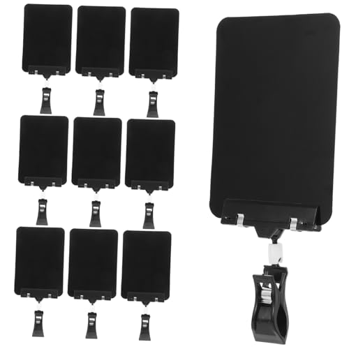 Gadpiparty 10 Stück Löschbare Preisschilder Abnehmbare Display Etiketten Einzelhandelshalter Clip Display Schilderhalter Klemmschildhalter Warendisplay Preisdisplayhalter von Gadpiparty