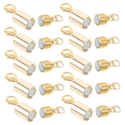 Gadpiparty 10 Stück Magnetischer Schmuckschnallenverschluss Für Schmuckverschluss Für Halsketten DIY Magnetverschlüsse Magnetische Schmuckverschlüsse Schmuckhalskettenschnallenverschlüsse von Gadpiparty