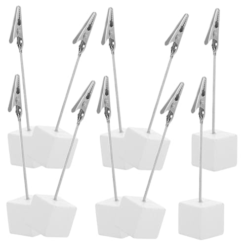 Gadpiparty 10 Stück Memo Clip Halter mit Würfelbasis Silberfarbener Fotohalter aus Resin und Edelstahl als Zettel Papierhalter für Büro und Zuhause Gadpiparty 10 Stück Memo Clip Halter mit Würfelbasis Silberfarbener Fotohalter aus Resin und Edelstahl als Zettel Papierhalter für Büro und Zuhause von Gadpiparty