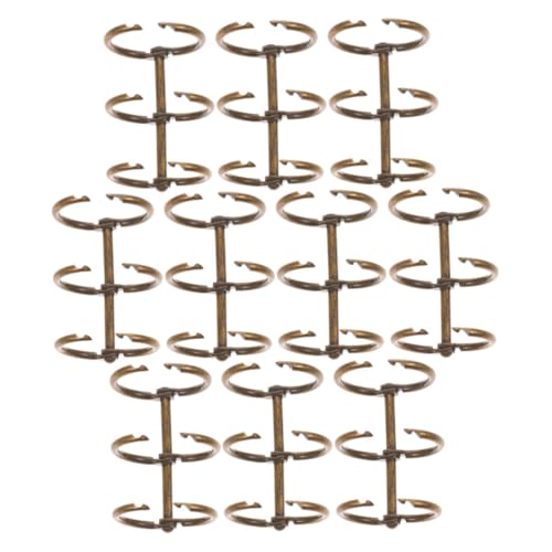 Gadpiparty 10 Stück Metallschnalle Schlüssel Bunt Sammelalbum Verschlüsse Ring Lockeres Blatt Bindemittel Clips Schreibwaren Aus Metall Aktenordner Schnappen Brown Legierung von Gadpiparty