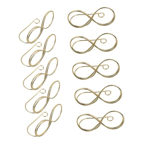Gadpiparty 10 Stück Mini Fotoklammern Tischkartenhalter aus Kreative Goldfarbene Platzkartenhalter für Hochzeit Memo Fotoanzeige Langlebig und Vielseitig für Tischdekoration von Gadpiparty