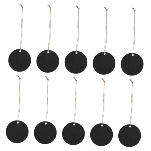 Gadpiparty 10 Stück Mini Kreidetafeln Rund Doppelseitige Holzschiefertafeln mit Juteseil für Hochzeiten Diy Deko Etiketten und Erinnerungen von Gadpiparty
