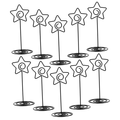 Gadpiparty 10 Stück Namens-tischkartenhalter Für Hochzeiten Platzkartenhalter Für Tischdekoration Speisekarte Bildhalter Für Tische Inhaber Tischnummernhalter Stahldraht Black von Gadpiparty