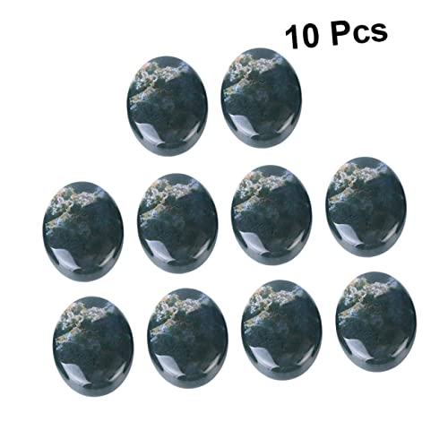 Gadpiparty 10 Stück Oval Agate Sticker Dunkelgrün für Diy Schmuckherstellung Einzigartige Schmuckzubehör und Bastelbedarf für Kreative Designs von Gadpiparty