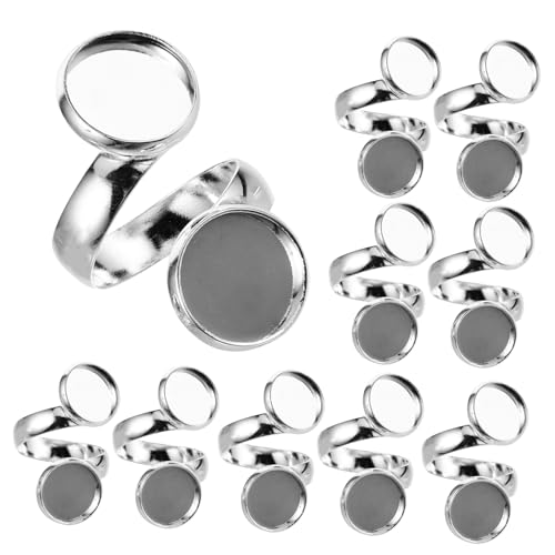 Gadpiparty 10 Stück Ringhalterzubehör Ringrohlinge Für Schmuck Ringeinstellungen Bausätze Ring Leer Heiraten Runde Rohlinge Leerer Ring Kleiner Finger Ringbasis Silver Kupfer Gadpiparty 10 Stück Ringhalterzubehör Ringrohlinge Für Schmuck Ringeinstellungen Bausätze Ring Leer Heiraten Runde Rohlinge Leerer Ring Kleiner Finger Ringbasis Silver Kupfer von Gadpiparty