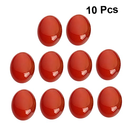 Gadpiparty 10 Stück Roter Oval Cabochon DIY Schmuckzubehör für Kreative Bastelprojekte Schmuckaccessoires für Ohrringe und Cufflinks von Gadpiparty