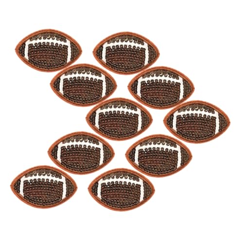 Gadpiparty 10 Stück Rugby Sequin Aufnäher Bügelpatches für Kleidung Jeans Jacken Langlebig Waschbeständig und Vielseitig Einsetzbar für Sportliebhaber Dekorative Applikationen von Gadpiparty