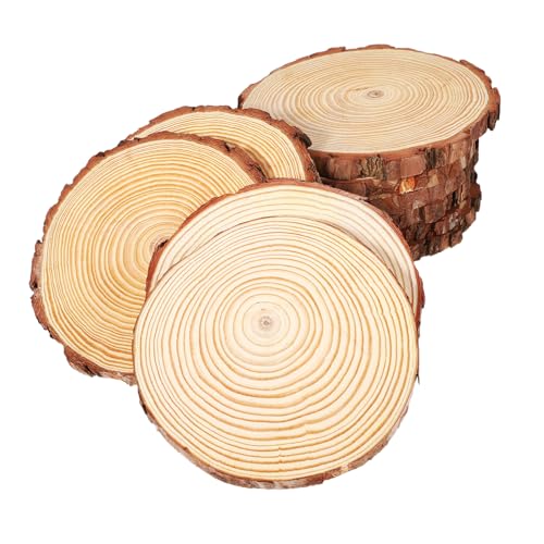 Gadpiparty 10 Stück Runde Holzscheiben für DIY Unvollendete Baumscheiben für Kreative Projekte Heimdekoration und Rustikale Hochzeiten Gadpiparty 10 Stück Runde Holzscheiben für DIY Unvollendete Baumscheiben für Kreative Projekte Heimdekoration und Rustikale Hochzeiten von Gadpiparty