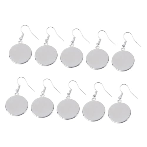 Gadpiparty 10 Stück Runde Ohrhaken Ohrstecker Halterungen für DIY Schmuckherstellung für Kreation von Individuellen Ohrringen Silber Gadpiparty 10 Stück Runde Ohrhaken Ohrstecker Halterungen für DIY Schmuckherstellung für Kreation von Individuellen Ohrringen Silber von Gadpiparty