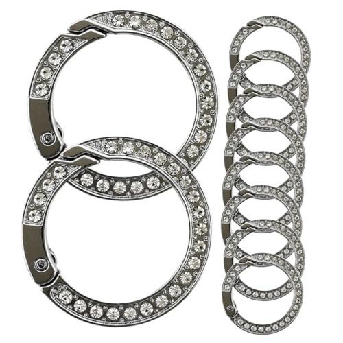 Gadpiparty 10 Stück Schlüsselringe aus Metall Einfache DIY Schlüsselanhänger Ringe Vielseitige Karabiner Schlüsselringe für Auto Büro und Bastelprojekte Robuste Metalllegierung von Gadpiparty