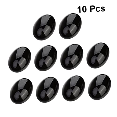 Gadpiparty 10 Stück Schwarzer Diy Schmuckzubehör Oval Zeitstein Cabochons für Bastelprojekte für Ohrringe und Uhrenverzierung Gadpiparty 10 Stück Schwarzer Diy Schmuckzubehör Oval Zeitstein Cabochons für Bastelprojekte für Ohrringe und Uhrenverzierung von Gadpiparty