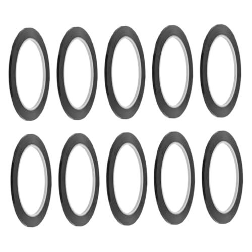 Gadpiparty 10 Stück Schwarzes Klebeband Feinband Pinnwandband Trocken Abwischbare Tafelbandlinien Schwarzes Abdeckband Whiteboard-zubehör Trocken Abwischbares Tafelband Das Haustier Black von Gadpiparty