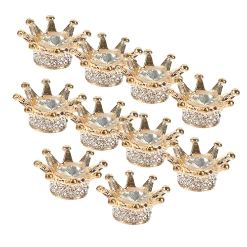 Gadpiparty 10 Stück Strass Krone Loose Beads für und Armbänder Diy Schmuckzubehör Funkelnde Kristallperlen für Kreative Bastelprojekte und von Gadpiparty