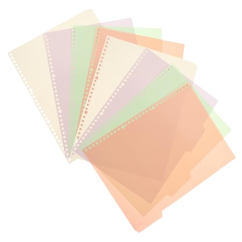 Gadpiparty 10 Stück Teilen von Seiten -Tags Tabs-Ordner Bindemittel Pastell -Seitenabschlüsse Büro Heftklammern aus Papier Schallplattenteiler Heftertrenner Ordnertrenner PP-Kunststoff von Gadpiparty