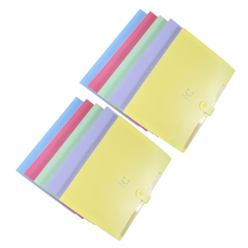 Gadpiparty 10 Stück Teiliges Aktenordner Erweiterbare Faltmappe Bunten Farben für Schüler und Büroorganisation Schützt Dokumente und Belege von Gadpiparty