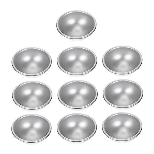 Gadpiparty 10 Stück Teiliges Aluminium Badekugelformen Halbkugelförmige Diy Gießformen für Badebomben und Lebensmittel Einfach zu Reinigen und Vielseitig Einsetzbar von Gadpiparty