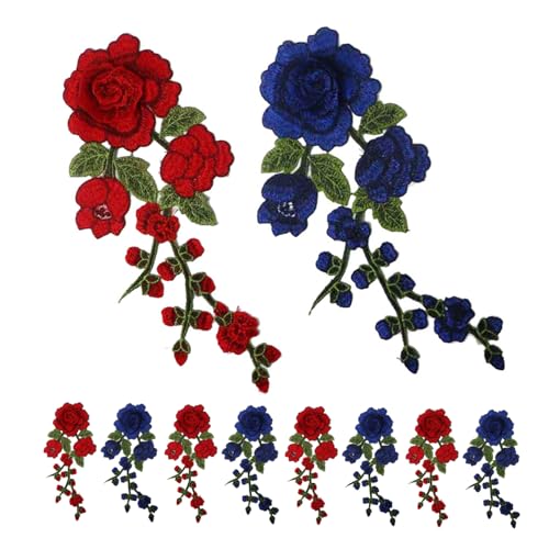 Gadpiparty 10 Stück Teiliges Bestickte Blumenapplikationen in Rot und Blau Aufnähen für Kleidung Taschen und Diy-dekoration Fein Gesäumt Vielseitig Verwendbar für Hochzeitskleider und Gadpiparty 10 Stück Teiliges Bestickte Blumenapplikationen in Rot und Blau Aufnähen für Kleidung Taschen und Diy-dekoration Fein Gesäumt Vielseitig Verwendbar für Hochzeitskleider und von Gadpiparty