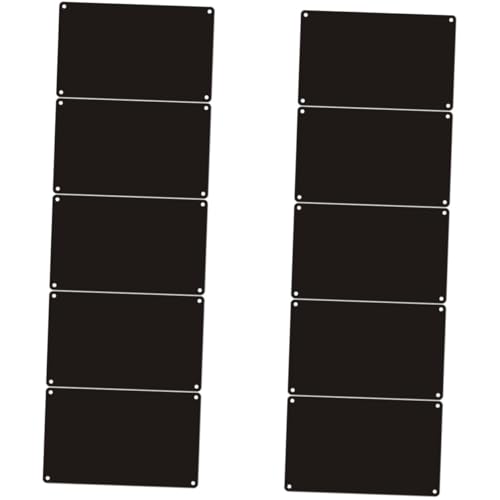 Gadpiparty 10 Stück Teiliges Blanko Aluminium Schilder Schwarz mit Löchern DIY Gravierbare Metallschilder für Tür Büro Dekoration Innen Außen von Gadpiparty