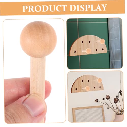 Gadpiparty 10 Stück Teiliges Buche Holzstäbe für Lochwand Zubehör Glatte Oberfläche Stabilisierende Shaker Pegs Vielseitig für DIY Lochplatten und Trennwände Robuste Holzdübel von Gadpiparty