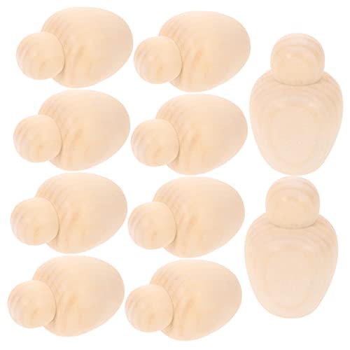 Gadpiparty 10 Stück Teiliges Diy Holzfiguren Unbemalte Holzpuppen Naturbelassene Bastelfiguren zum Bemalen Kreative Holzspielzeug Deko für Jungen und Mädchen von Gadpiparty