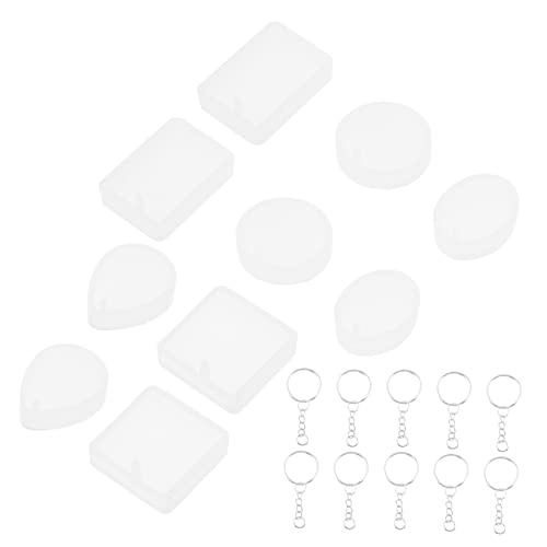 Gadpiparty 10 Stück Teiliges Diy Schlüsselanhänger Set Langlebigem mit Tropfen Rund und Ovalformen Vielseitige Schmuckformen für Anhänger und Kreative Bastelprojekte von Gadpiparty