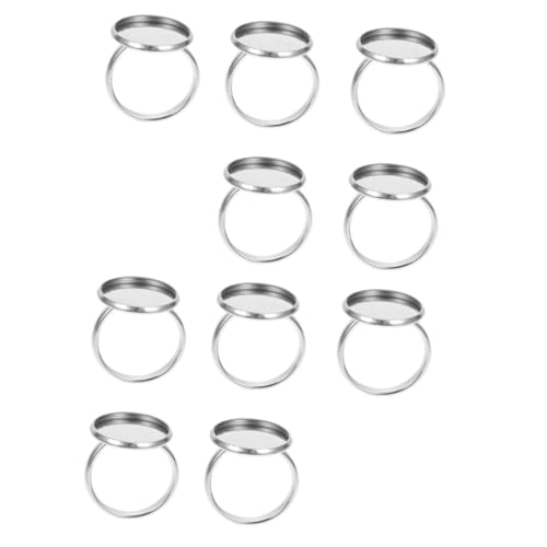 Gadpiparty 10 Stück Teiliges Edelstahl Ring Bases Verstellbare Finger Ring Schmuckhalter Langlebige DIY Schmuckzubehör für Bastelprojekte Rostfrei und Formbeständig für Schmuckherstellung Gadpiparty 10 Stück Teiliges Edelstahl Ring Bases Verstellbare Finger Ring Schmuckhalter Langlebige DIY Schmuckzubehör für Bastelprojekte Rostfrei und Formbeständig für Schmuckherstellung von Gadpiparty