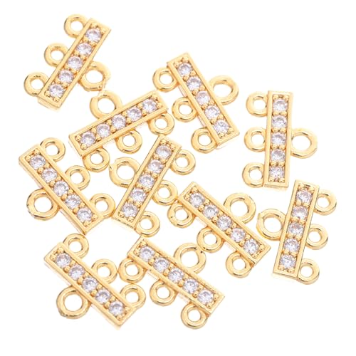 Gadpiparty 10 Stück Teiliges Gold Überzogene Zirkonia Mehrfachstrang Schmuckverbinder Mehrfachketten Verschluss für Armband Halskette DIY Perlen Layering Schmuckverschluss Gadpiparty 10 Stück Teiliges Gold Überzogene Zirkonia Mehrfachstrang Schmuckverbinder Mehrfachketten Verschluss für Armband Halskette DIY Perlen Layering Schmuckverschluss von Gadpiparty