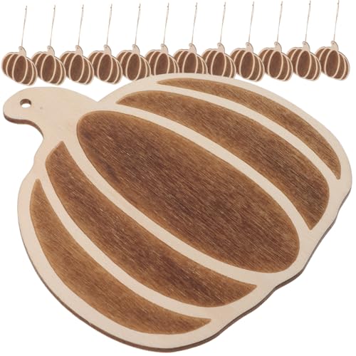 Gadpiparty 10 Stück Teiliges Holzdeko Kürbis Anhänger aus Blankem Holz für DIY Basteln Glatte Oberfläche Herbstliche Halloween Deko für Karten Geschenkverpackungen und Festliche Dekoration von Gadpiparty