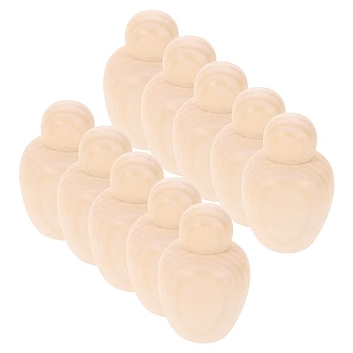 Gadpiparty 10 Stück Teiliges Holzfiguren Unbemalte Puppen für DIY Bastelbedarf Natürlichem Holz Kreative Dekoration für Jungen und Mädchen für Bastelprojekte von Gadpiparty