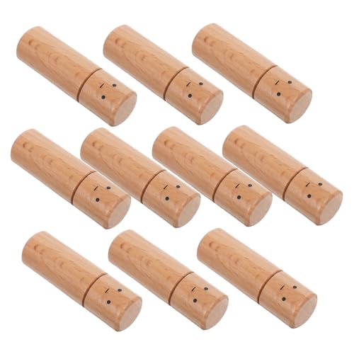 Gadpiparty 10 Stück Teiliges Holzpuppen zum Bemalen Naturbelassene Abgerundete Steckfiguren aus Buchenholz für Diy-kunstprojekte Sicher für Kreative Dekoration und Lernspielzeug von Gadpiparty