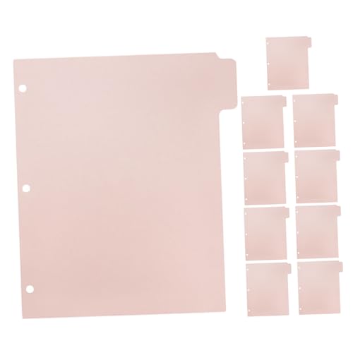 Gadpiparty 10 Stück Teiliges Index trennblätter in Rosa Kunststoff Register mit Laschen Kompatibel für Ringbücher Notizbücher und Planer zum Organisieren von Journalen und Akten von Gadpiparty