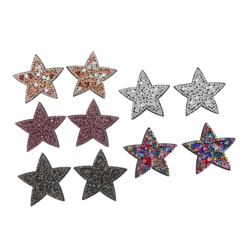 Gadpiparty 10 Stück Teiliges Kleine Strapazierfähige Stern Strass Patches zum Aufbügeln für Kleidung Hüte Jeans Taschen Dekorative Funkelnde Applikationen für DIY und Mode von Gadpiparty